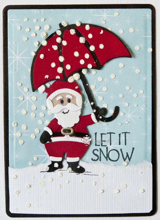 Piggy Craft metal cutting dies cut die mold Christmas Santa Claus Scrapbook paper craft knife mould blade punch stencils dies