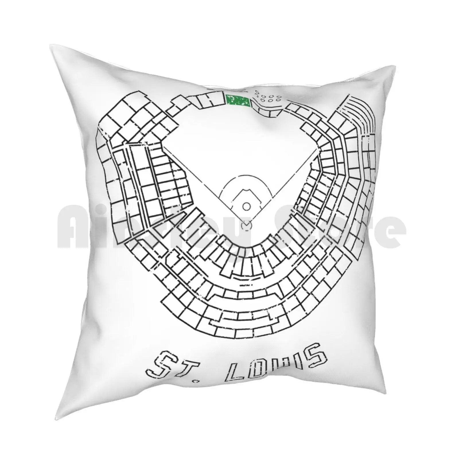 Busch Stadium Pillow Case Printed Home Soft DIY Pillow cover Cardinals Baseball Stl Saint Louis Saint Louis Cardinals