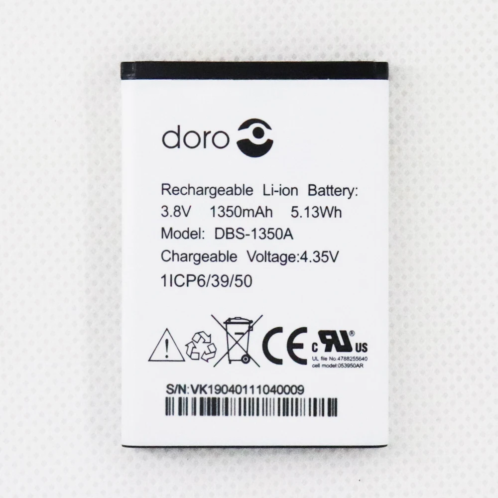 

2pcs/lot original 1350mAh DBS-1350A Replacement Battery for Doro 7050 Consumer Cellular