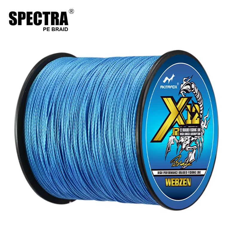 

Spectra PE Fishing Line X12 Strands Saltwater Braided Fishing Line 300/500M Multifilament PE Line Super Strong 145LB PE Line