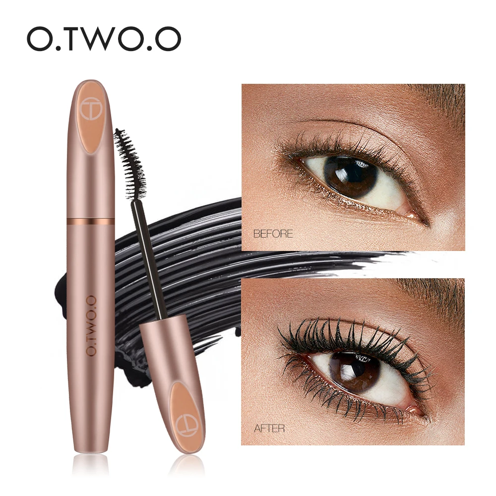 O.TWO.O Super Volume Mascara Lengthening Waterproof Curling Mascara 4D Silk Fiber Eyelashes Extension Eye Make up