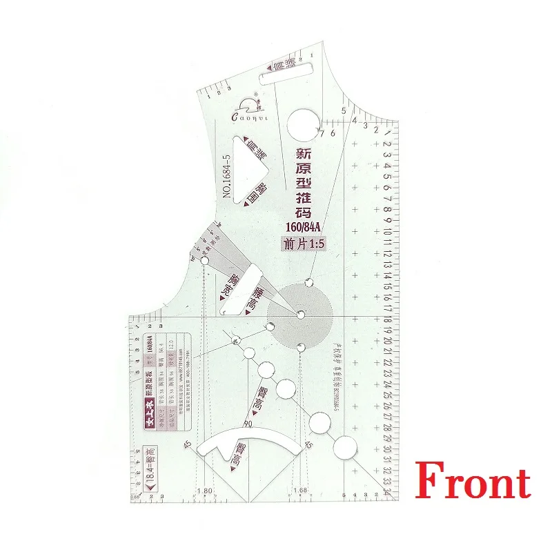 1:5 Fashion Design Ruler Women Cloth Design 1/5 Clothing Prototype Ruler School Student Teching Blouse Drawing Templete