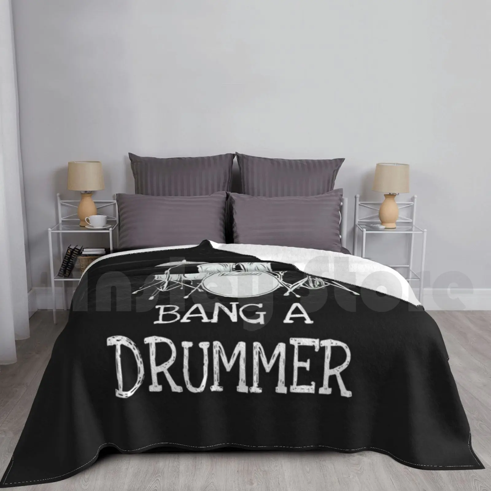 

Одеяло Bang A Drummer 2517, барабаны, барабанщик, человек, кто играет, барабаны, любитель барабанов, музыканты, музыка