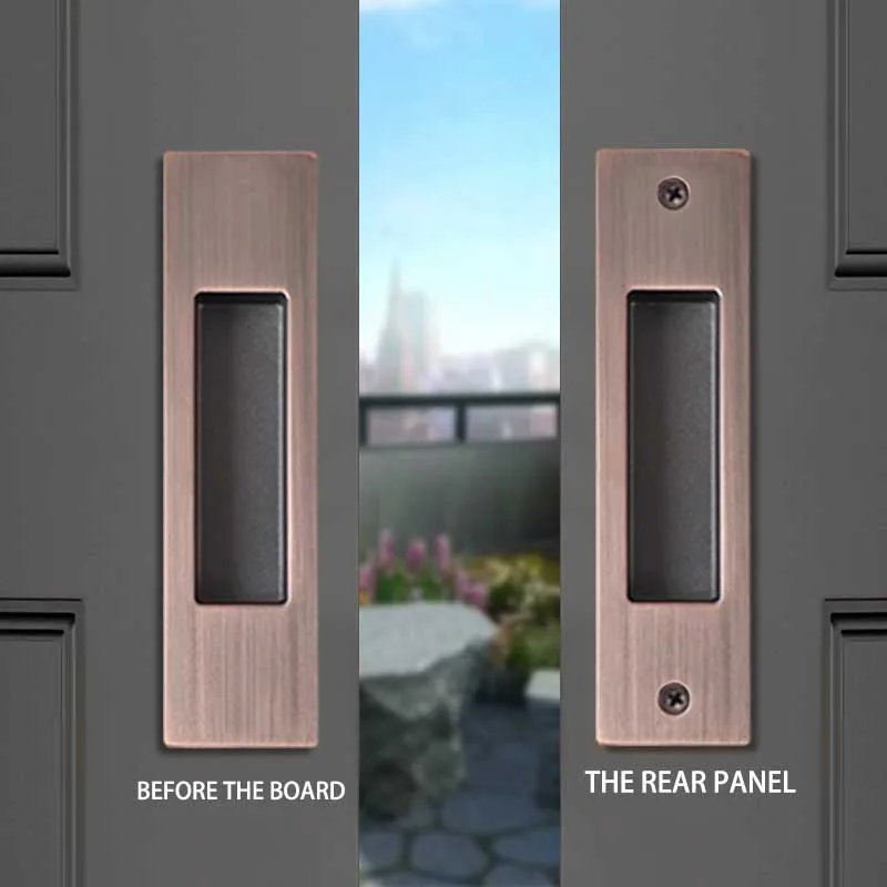 

TOP KNORR Door Handle Interior Door Handle Invisible Handle Zinc Alloy Sliding Door Handle Modern Gold Embedded Door Handle