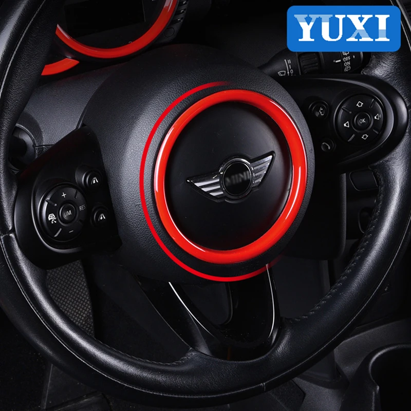 Car Steering wheel decoration cover sticker For BMW MINI ONE COOPER F54 F55 F56 F57 F60 JCW Car interior decoration Accessories