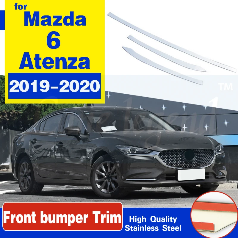 

Car Front Bottom Bumpers Molding Racing Grill Trim Cover Garnish Sticker Styling Strips Accessories For Mazda Atenza 6 2019 2020