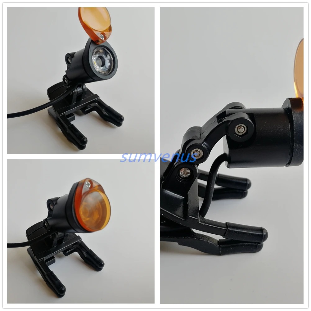 Ultra-Light LED 1W Dental Surgical Medical examination Filter Clip Head Light Lamp USB Mobile Power for binocular magnifier ENT