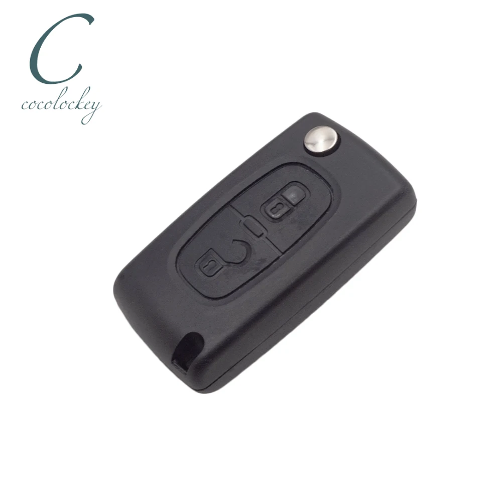 Cocolockey-cubierta de llave remota para Fiat Scudo, carcasa de llave plegable de 2 botones, sin ranura de hoja, sin soporte de batería, piezas de