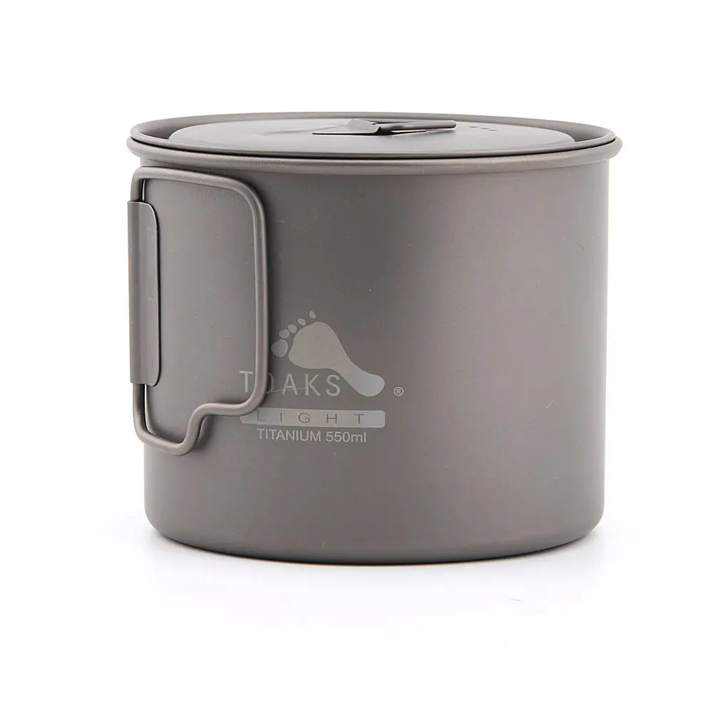 TOAKS Titanium Camping Pot and Cup(375ml, 450ml, 550ml, 650ml, 700ml, 750ml, 800ml, 900ml, 1100ml)