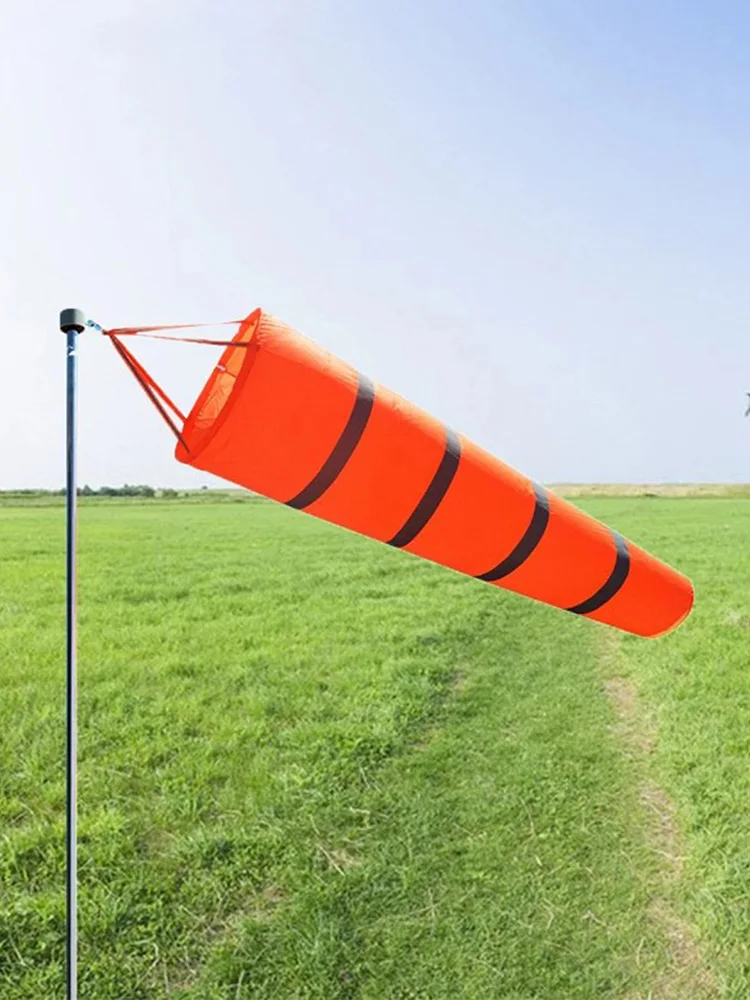 80cm Aviation Windsock Reflective Wind Cone for Meteorology Outdoor Rainbow Wind Measurement Sock Bag With Belt