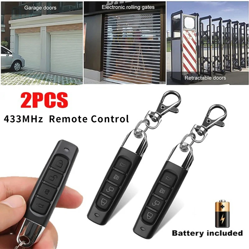 Controle remoto da porta de garagem 43hz, código clone, duplicador de clonagem de controle remoto da chave do carro (2 peças)