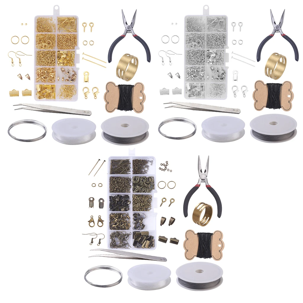 Jewelry Making Supplies Kit - Jewelry Repair Tools with Accessories Jewelry Pliers Findings and Beading Wires for Adults