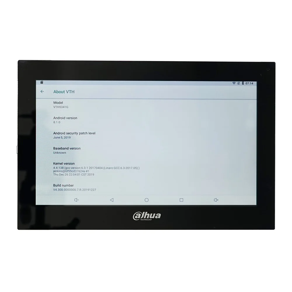 Imagem -05 - Dahua-monitor Digital Indoor Monitor de Vídeo Intercom Monitor de Campainha com Fio Android 10 Vth5341g-w Poe 802.3af