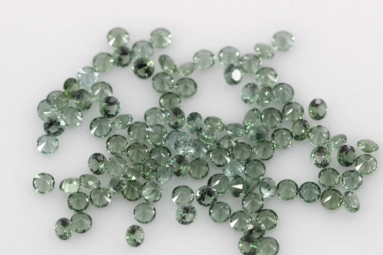5A Synthetischer Spinell Grün-Blauer Stein Mehrfarbig 2,0~12mm Größe Runder Brillantschliff Für Schmuck – Detail 2