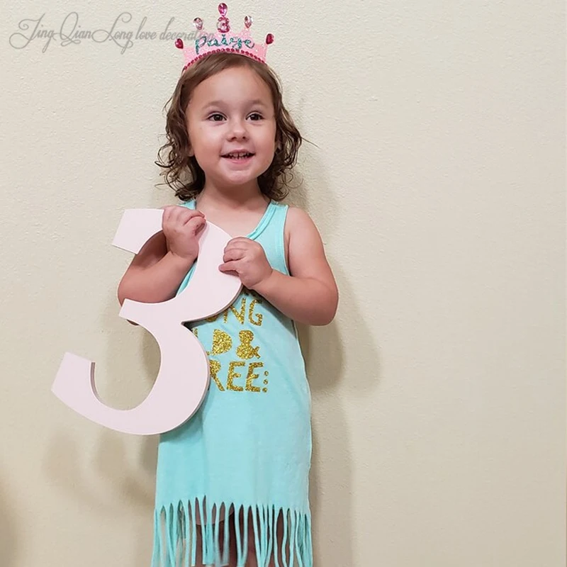 Photo Prop for Birthday Photo Shoot for Kids, Wooden Number Sign for Photographer