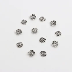 50pcs Antique Gold Sliver Bronze Copper Flower Torus Shape Alloy Metal Spacer Beads Cap For Jewelry making DIYCrystal Wholesale