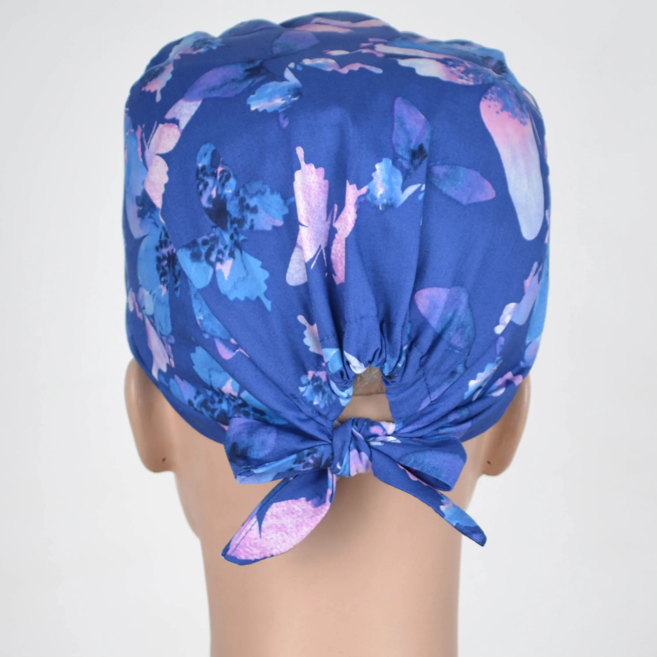 unisex scrub caps with butterfly