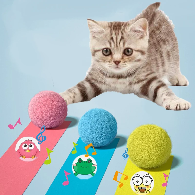 Cheerble Ball Toys Cat Accessories Pet Stuffed For Plush Electronic Dog Catnip Things Wicked Interactive Games Paws Play Jumping