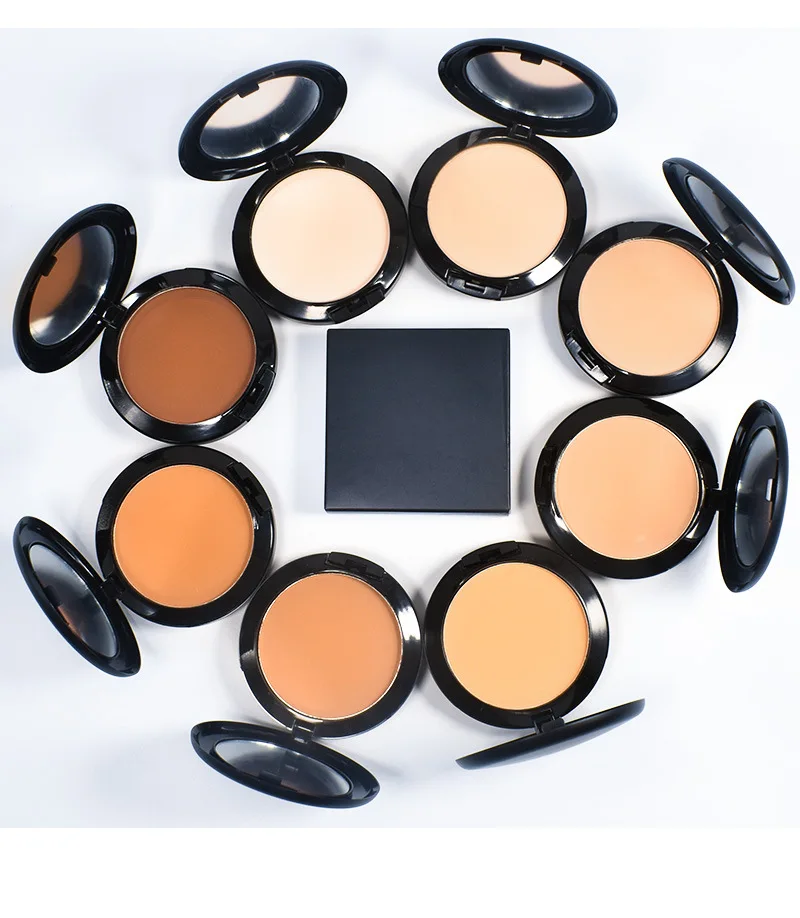 

Private Label Face Pressed Powder Oil Control Natural Foundation Powder 8 Color Smooth Finish Concealer Setting Powder Wholesale