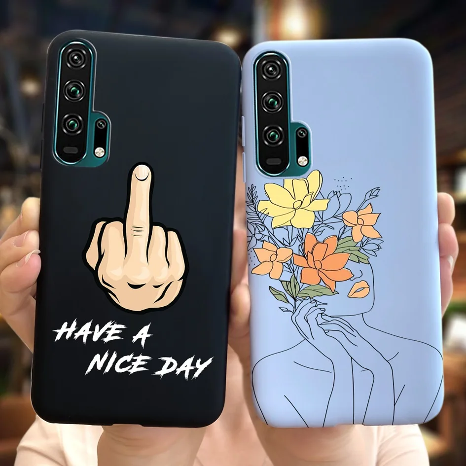 For Honor 20 Case For Honor 20 Pro YAL-AL10 Cover Cute Cartoon Cat Painted Phone Case For Honor20 20Pro YAL-L21 Soft Bumper Capa
