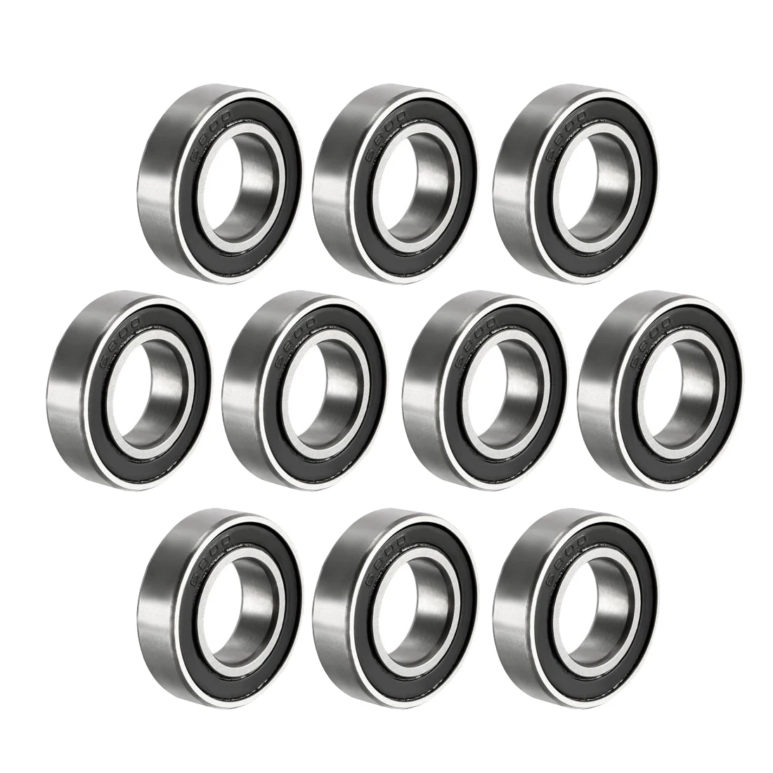 

uxcell 10pcs 6800-2RS Deep Groove Ball Bearing Double Sealed 1180800, 10mm x 19mm x 5mm Carbon Steel Bearings