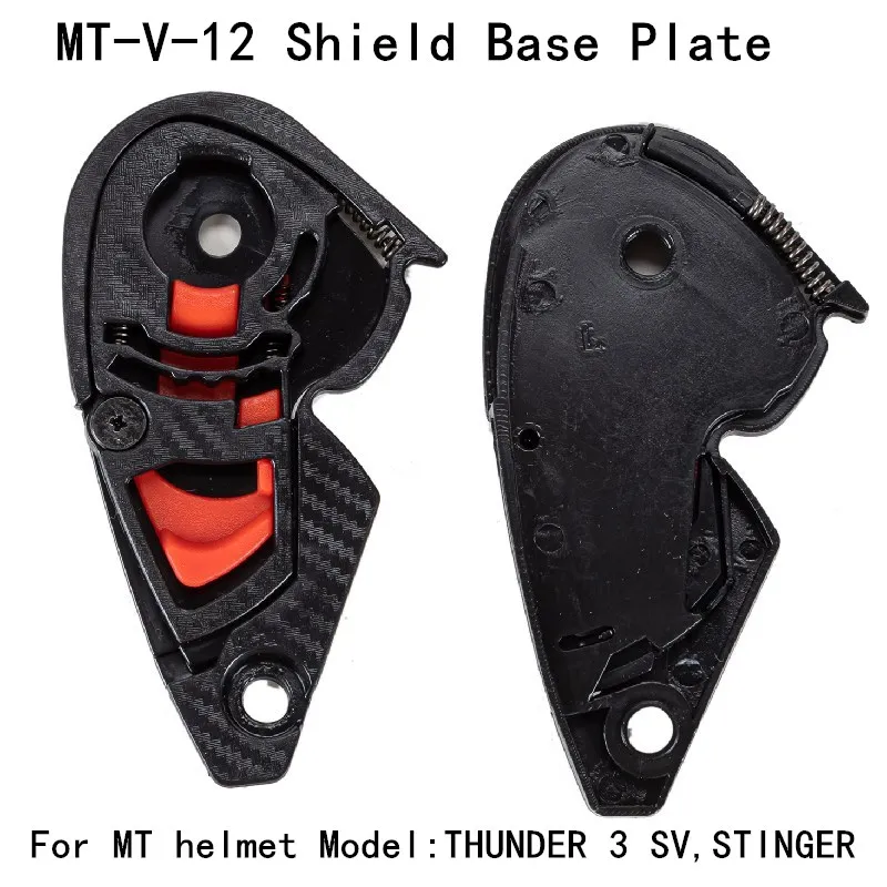 Pair Motorcycle Helmet Visor Shield Gear Base Plate Lens Holder For MT STINGER THUNDER 3 SV Replacement parts