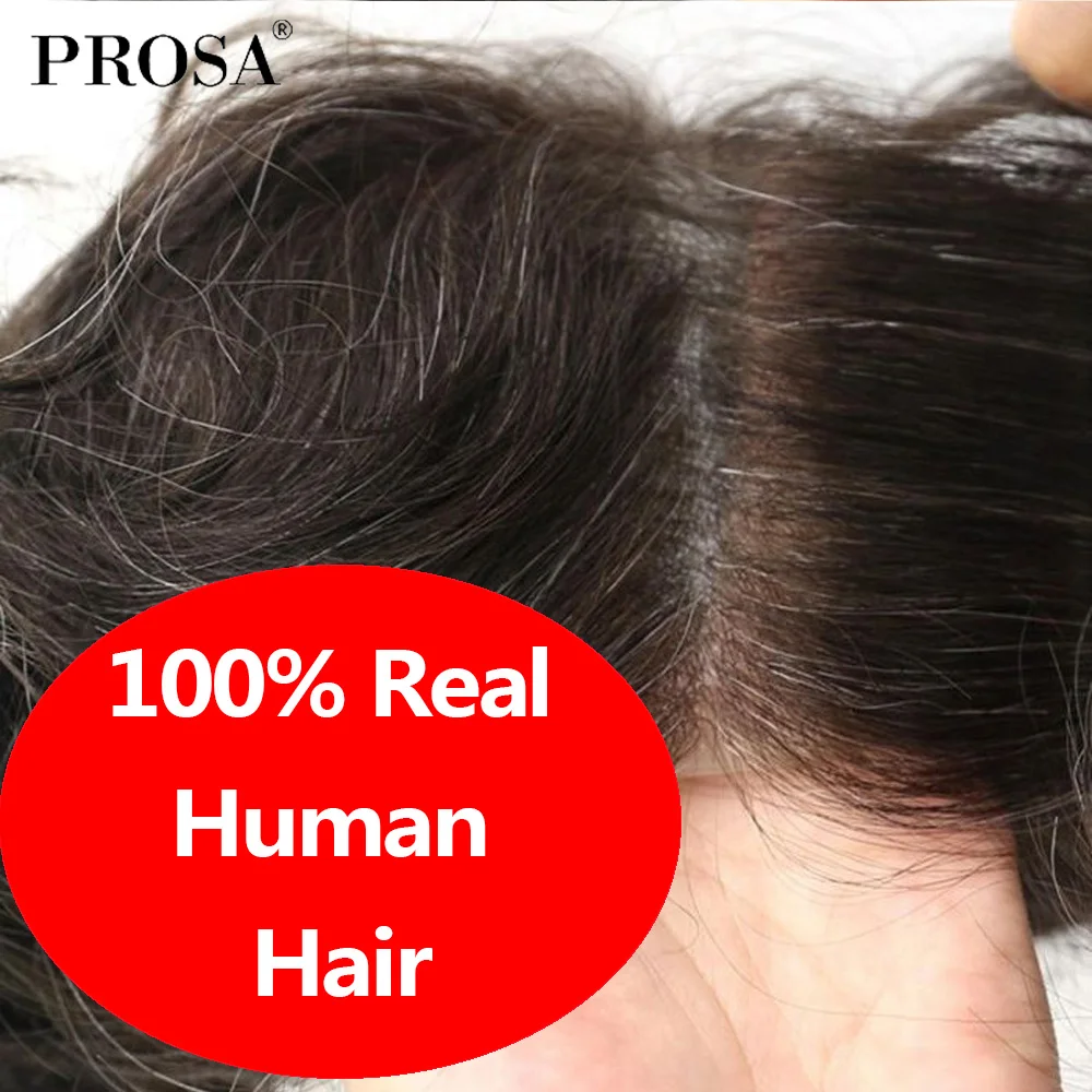 Peluca de piel fina de PU para hombres, cabello humano europeo de 0,04 cm, sistema de reemplazo de cabello humano, v-looped