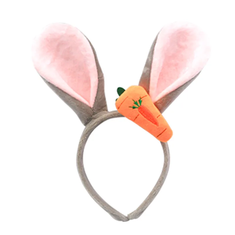 New product judy rabbit ears carrot headband cartoon hairpin amusement park party cosplay performance props hair accessories