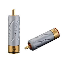 Viborg X VR109G  pure copper 99.998%cu Gold Plated RCA Plug Locking  solder plug connector