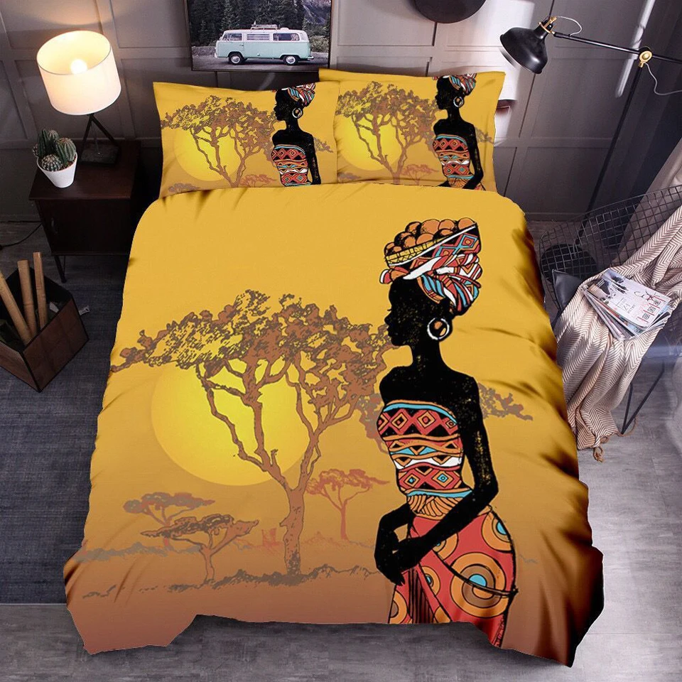 Beautiful Duvet Cover African Bedding Sets 200x200 Fabric Bed Linen Girls 220x240 Double Bed Duvet Set Queen California King 3pc