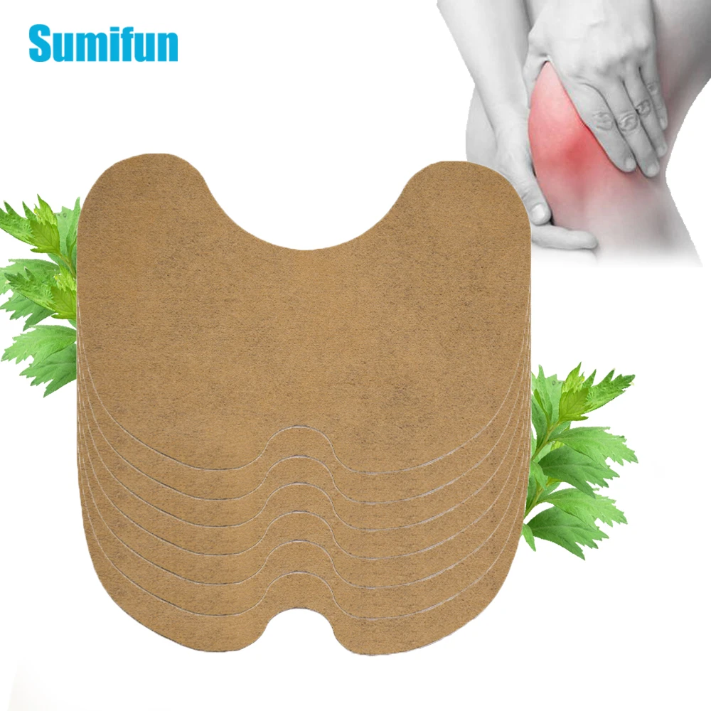 

24 шт. Sumifun травяные патчи для облегчения боли в колене, медицинские Стикеры из полыни для шеи и талии, забота о здоровье, D1804