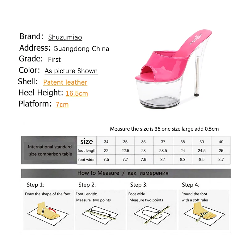 Shuzumiao 2023 Summer New Slippers Women High Heels 16.5CM Transparent Platform Thin Heels Sandals Female Party Pole Dance Shoes