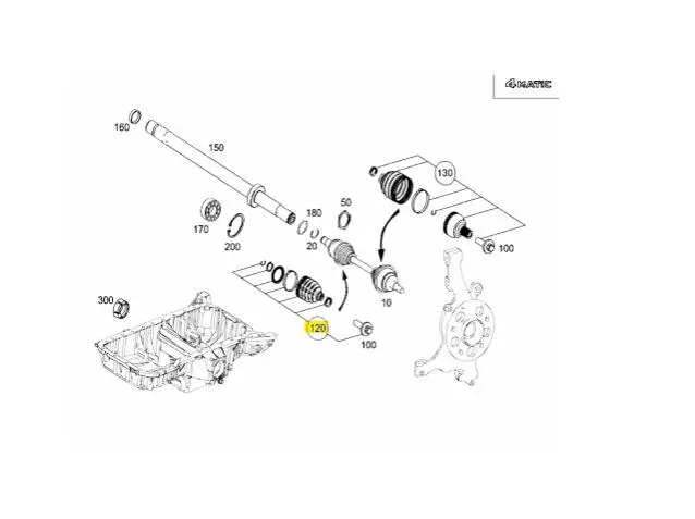 1 piece Front Axle Inner C/V Joint Boot Kit for Mercedes X204 GLK250 GLK320 2043300485