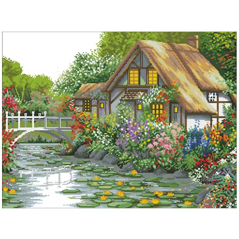 DIY Cross Stitch Kits, Embroidery Needlework Sets, Charming, Summer, afternoon Patterns, Cross Stitch, 11CT, 14CT, 18CT