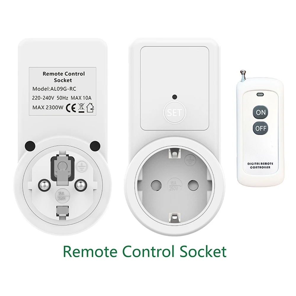 433MHZ RF Wireless Remote Control Power Outlet Light Switch Socket Remote Control Socket EU 433Mhz For Smart Home