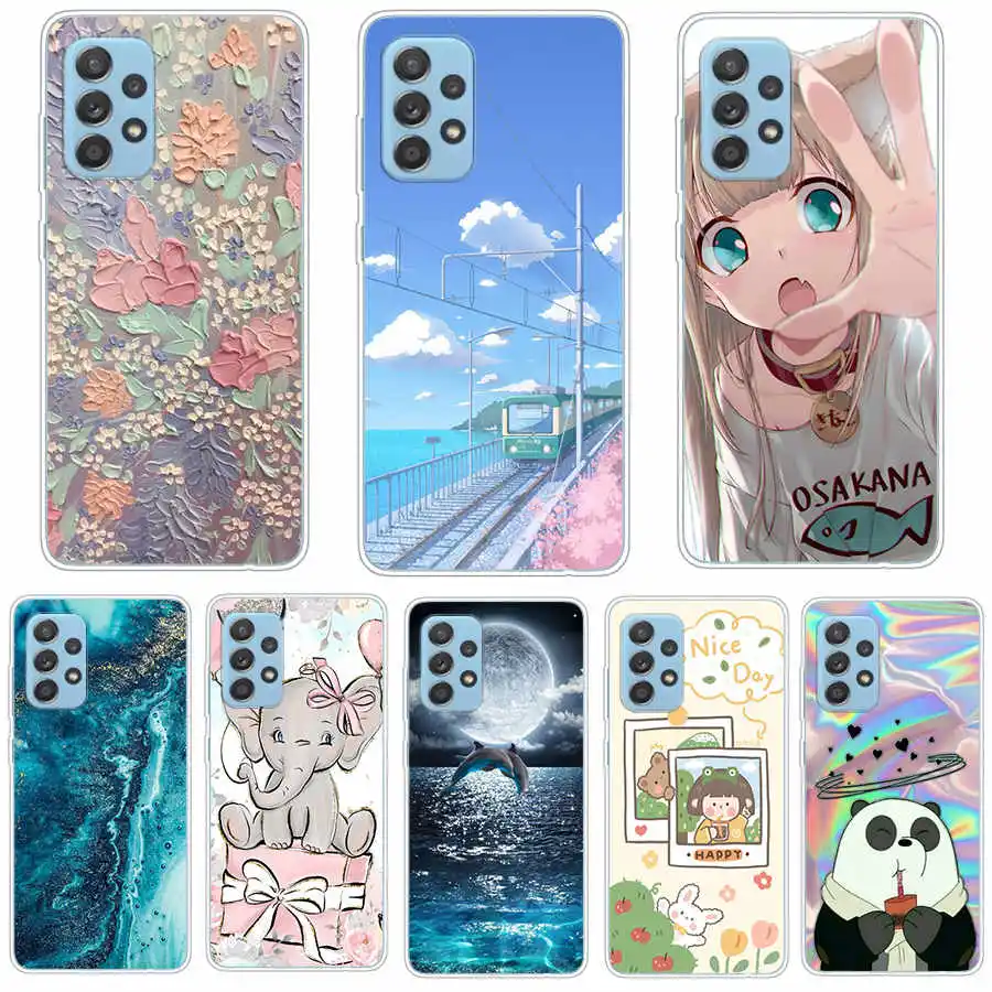 For Samsung A52 Case Silicon Soft Back Cover Bumper  For Samsung Galaxy A52 5G Case For Galaxy A 52 2021 SM-A526B Coque