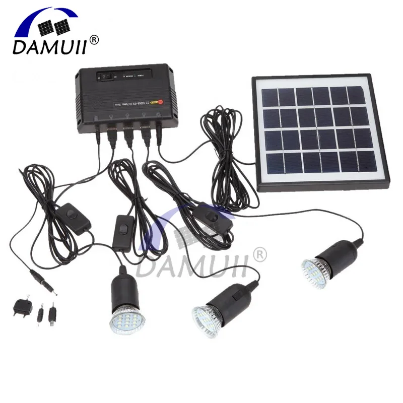 

Портативный солнечный генератор DAMU, 36 светодиодов, уличная мощность, миниатюрная солнечная панель постоянного тока 8 Вт, 6 В-9 Ач, свинцово-кислотная батарея, зарядка, светодиодная система освещения