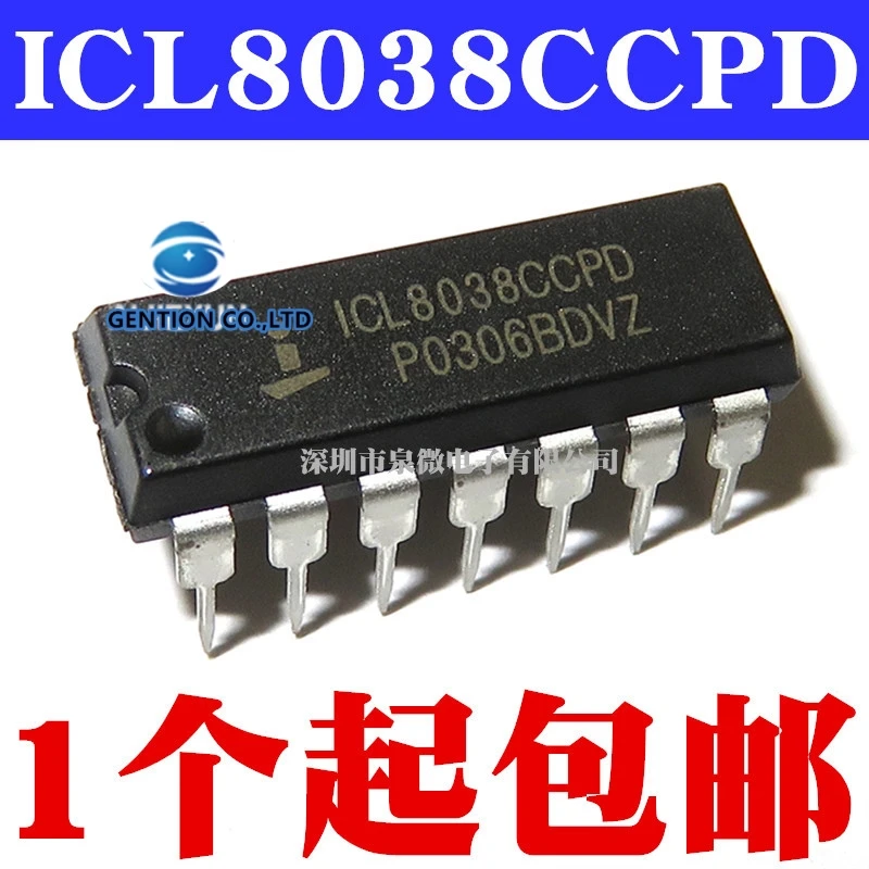 

5PCS ICL8038CCPD ICL8038CC DIP14 waveform generator in stock 100% new and original