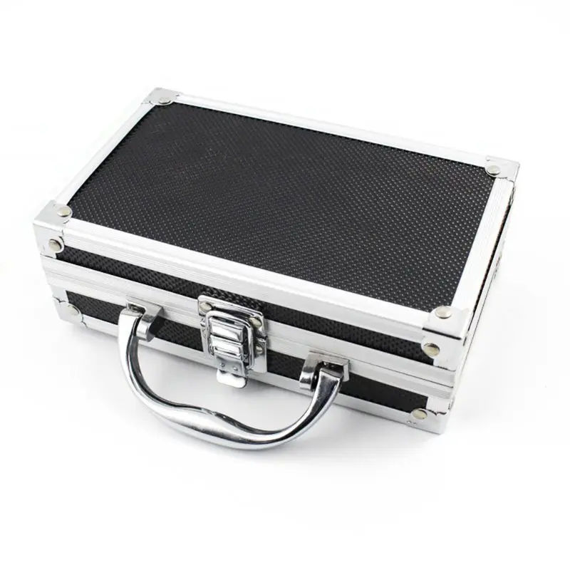 Portable Aluminum Alloy Tool Box Practical Storage Travel Carry for Case with Lining Sponge Inside Impact Resistant