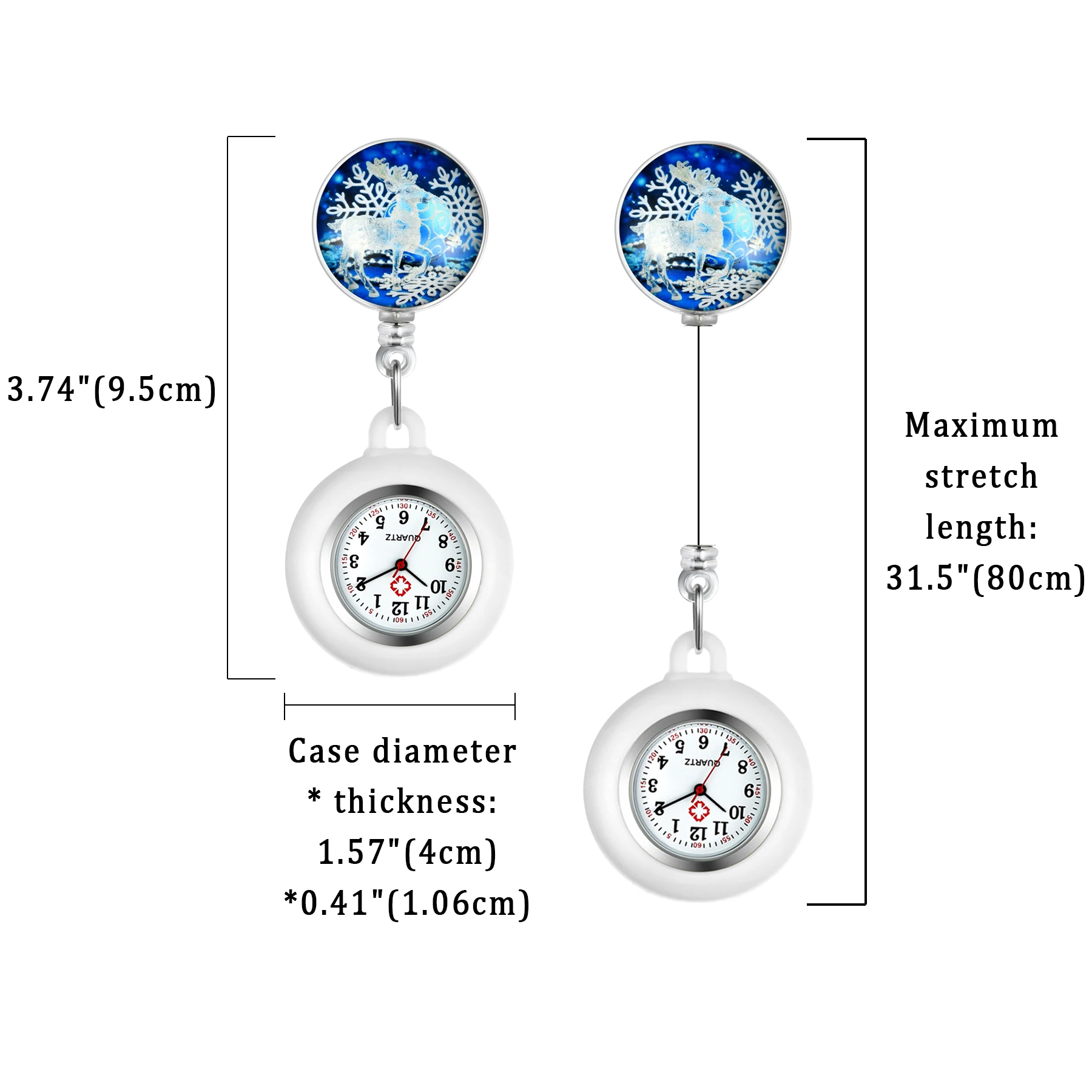LANCARDO 2020 nowy łoś bożonarodzeniowy śliczne pielęgniarka zegar ścienny skrzynia Trend zegarek kieszonkowy modelki zegar broszka świąteczne prezenty