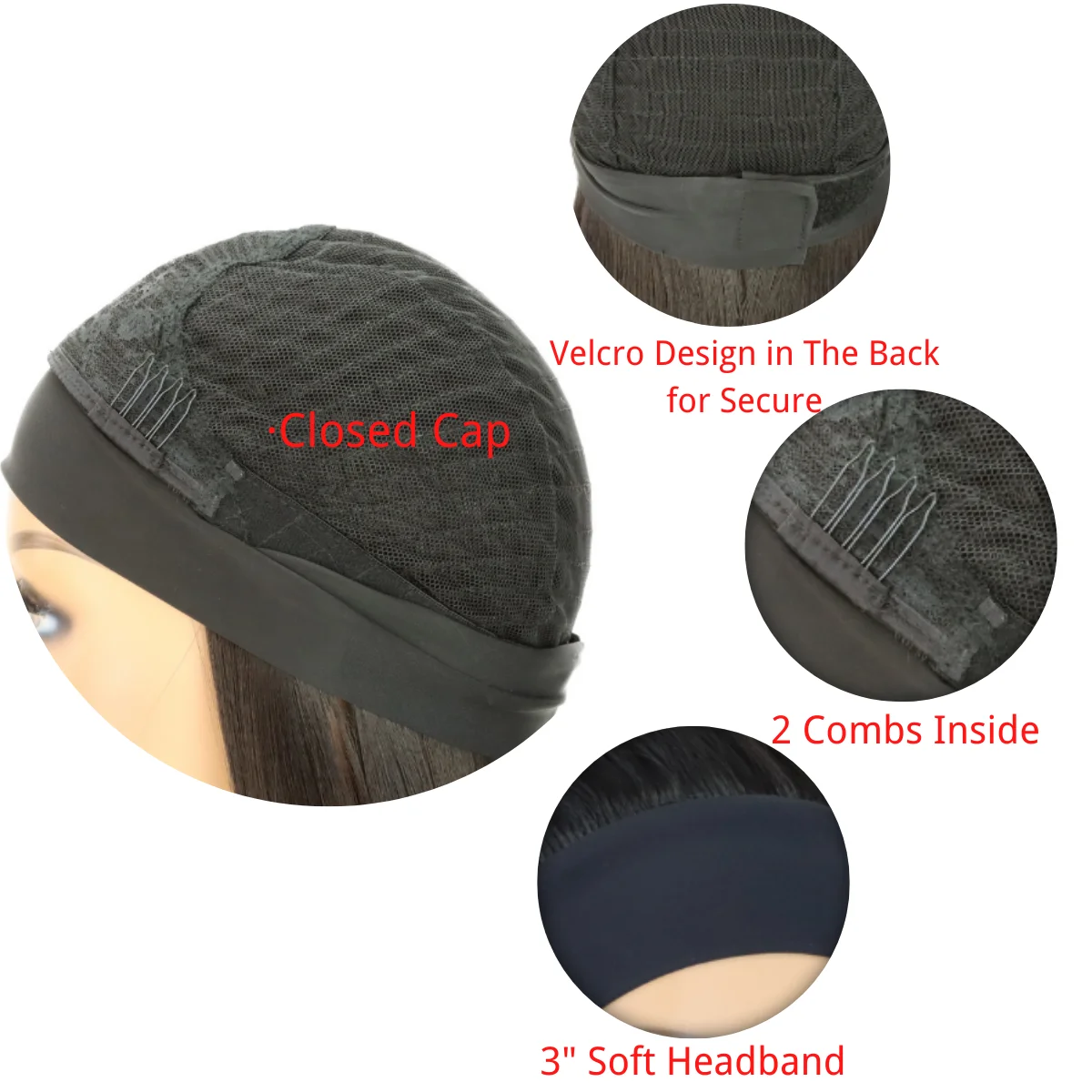 Lange Golvend Hoofdband Pruik Voor Zwarte Vrouwen Geen Vervanging Body Wave Synthetische Headwraps Haar Pruik Zachte Hoofdband Klittenband Ontwerp