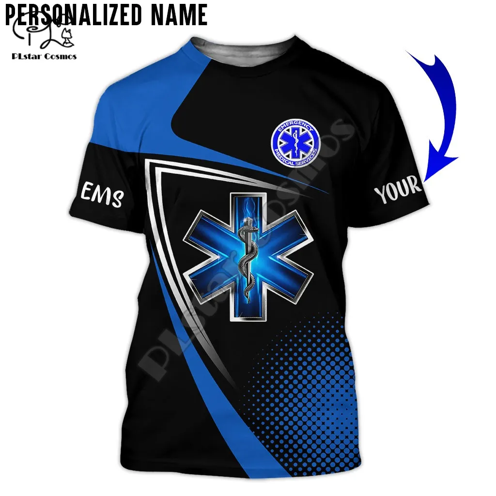 PLstar Cosmos Newest Emergency Medical Service EMS 3D Print T-shirt Harajuku Streetwear Men/Women Short Sleeve Drop Shipping E30