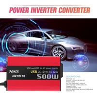 Good Quality 500W DC to AC Power Converter DC 12V to 110V 220V AC Car Inverter Automatic Transformer With Dual USB Car Adapter