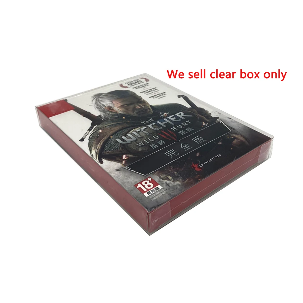 Transparent PET display box protective box for N-S for Witcher 3 wild hunt game limited Edition JP version Game box