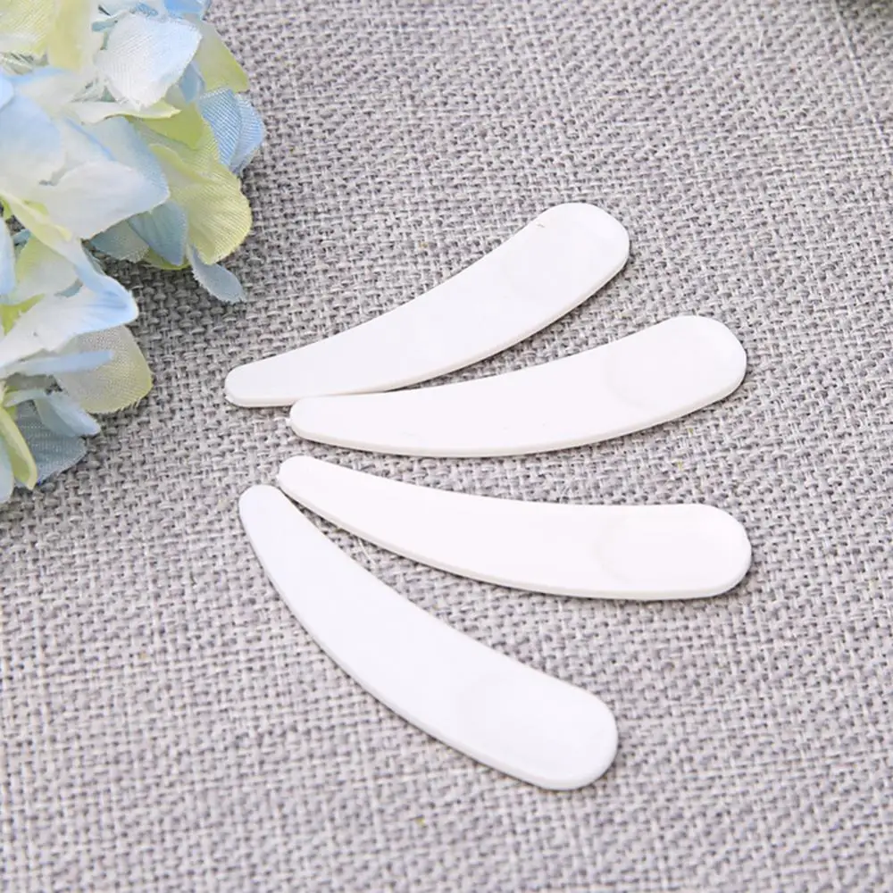 100pcs Mini Plastic Cosmetic Spatula Scoops Disposable Mask Spatula White Spoon Set Makeup Tools