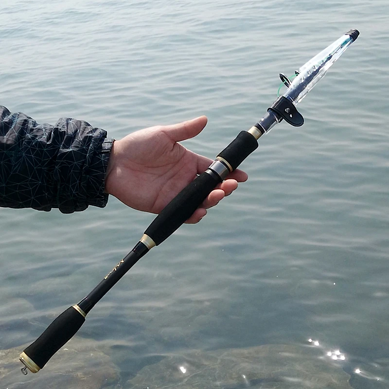 1.8/2.1/2.4/2.7m 9 feet MH power fast action carbon telescopic portable spinning fishing rod sea perche pike fish feeder pole