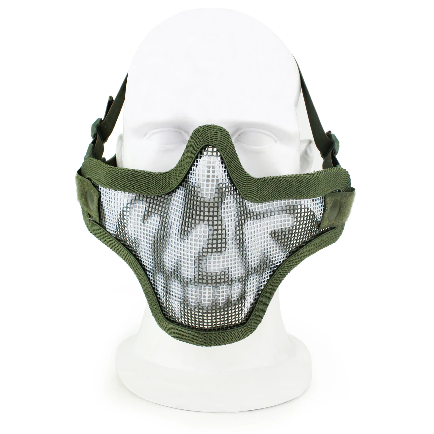 Dual-Band Scouts Mask Metal Mesh Skull Half Face Tactical Paintball Army Hunting Accessories Wagame Lower Face Airsoft Masks