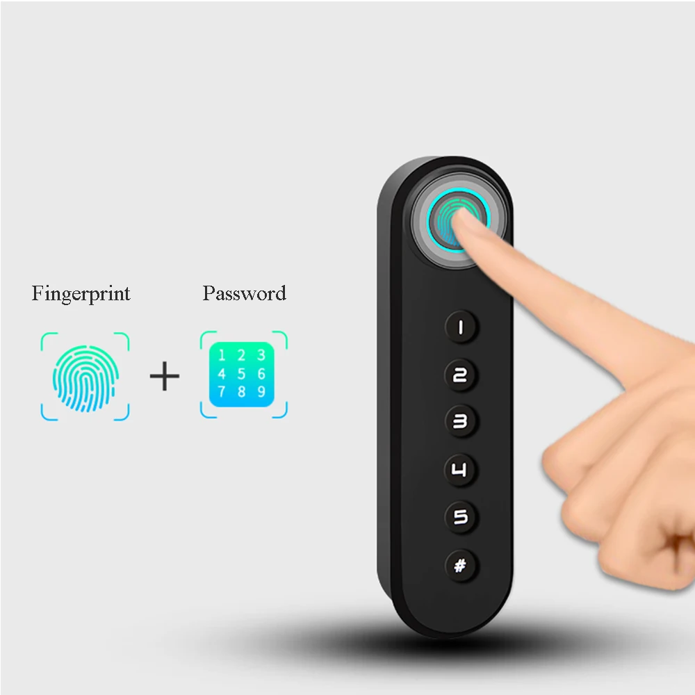 

Keyless Fingerprint Password Code Lock Home Decoration Anti Theft Mini Smart Electric for Cabinet Drawer Safe Door Locker