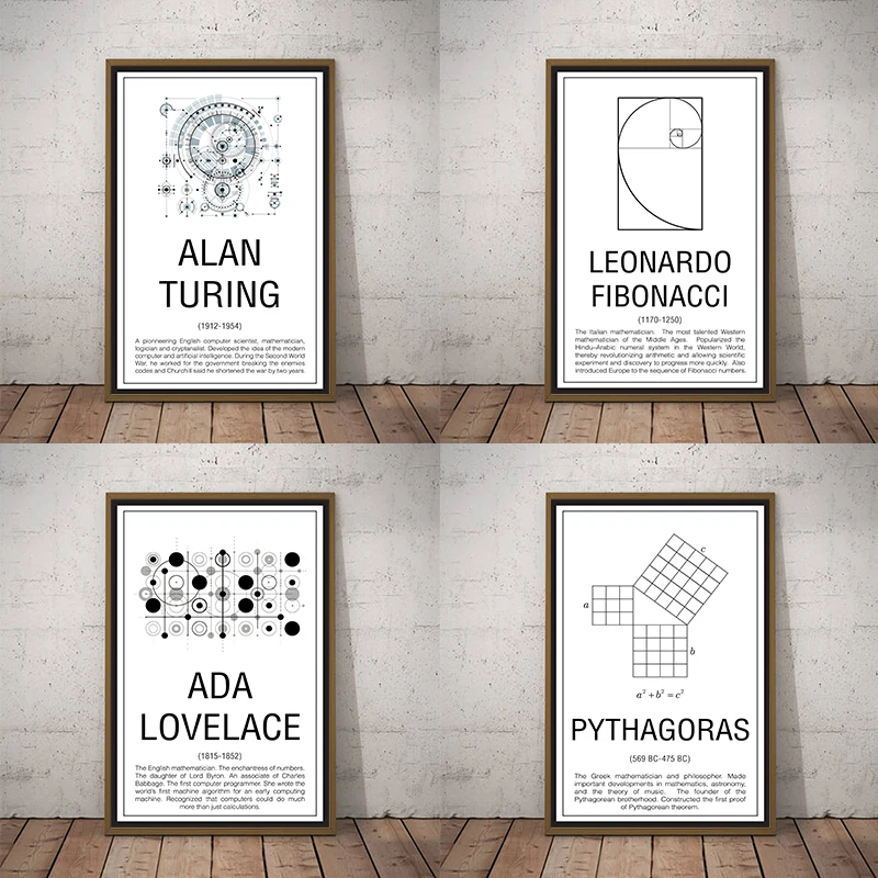 Math Poster Art Print Maths Educational Posters Print Infinity Calculus Mathematics Wall Art Canvas Painting Classroom Decor