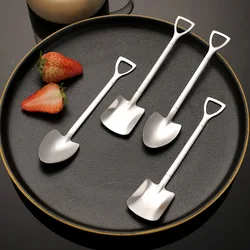 Stainless steel kitchen gadget accessories silver golden dessert fruit spoon spoon shovel coffee spoon teaspoon Christmas gift